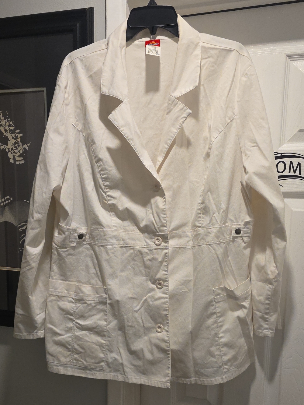 Dickies Off White Button-Front Blazer Jacket